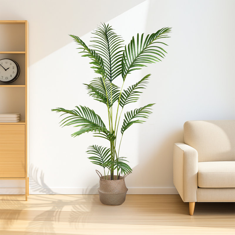 Pot à plantes avec poignées de type palmier artificiel Type A, H 62,99 po x l 15,75 po x P 15,75 po