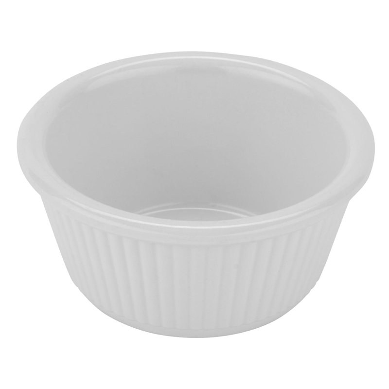 GET Plat de cuisson en mélamine et ramequin, Blanc