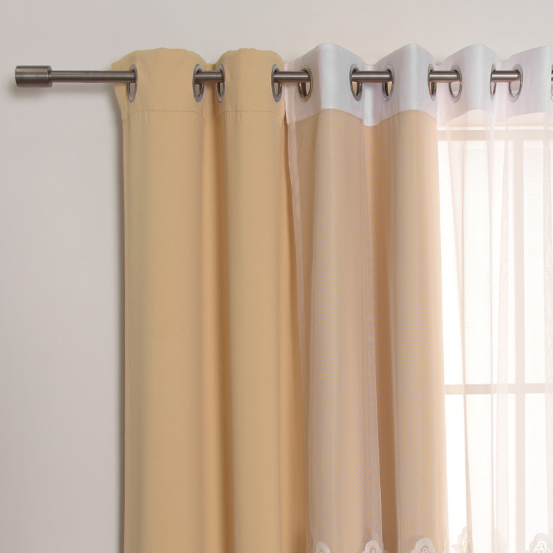 Paire de rideaux occultant et isolants Brunonas Mix & Match, L 52 po x L 96 po, Soleil