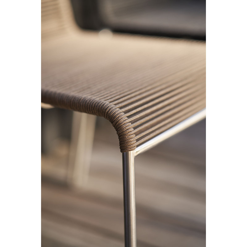 Outdoor Dining Side Chair, Brown