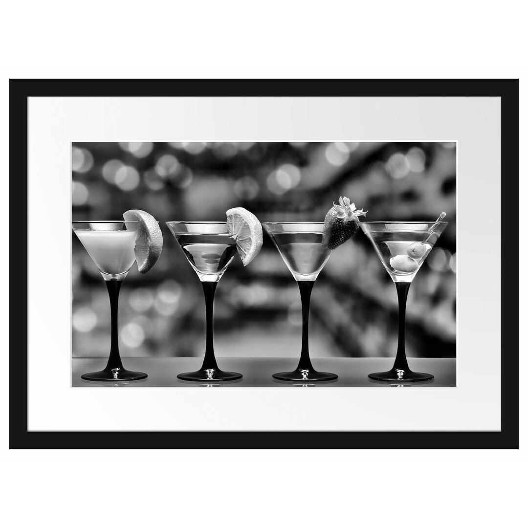 Gerahmtes Poster Martinis