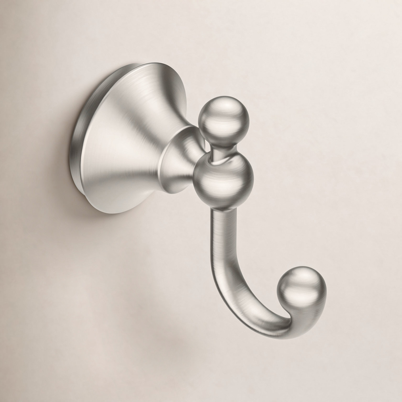 Wynford Wall-Mounted Robe Hook, Brushed Nickel