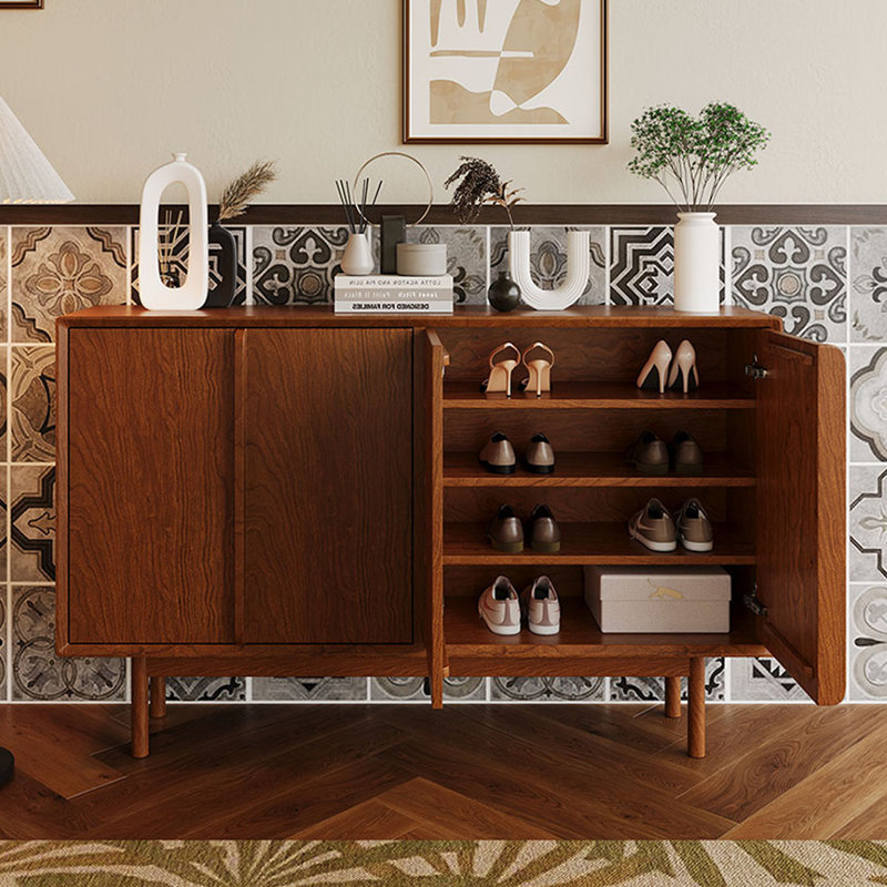 32 Pair Solid Wood Shoe Storage Cabinet