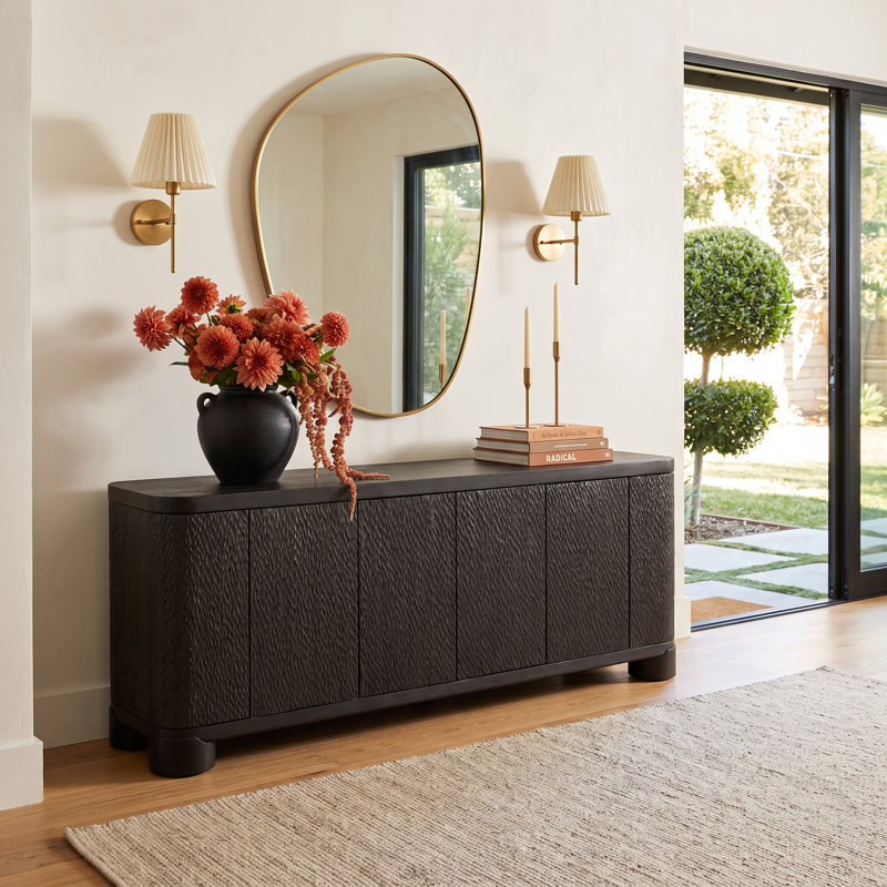 Cumbia Shevall Sideboard-Carved Black Mango