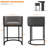 Upholstered Counter Stool with Metal Frame-570982390
