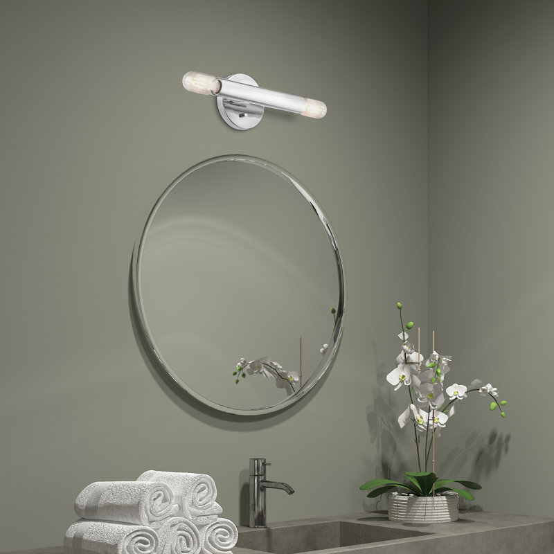 Andelija Candle Wall Light, Polished Chrome