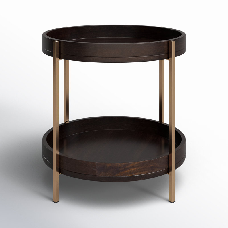 Inira End Table with Storage, Brown