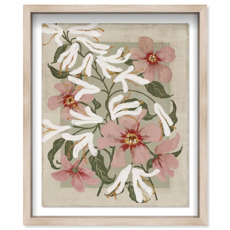 Periwinkle and Lily Shadowbox Floral & Botanical Print by Oliver Gal, Black Frame, 16 x 20, 31.5" H x 25.5" W
