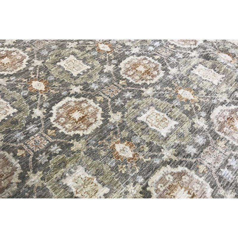 Tapis beige noué à la main de haute qualité