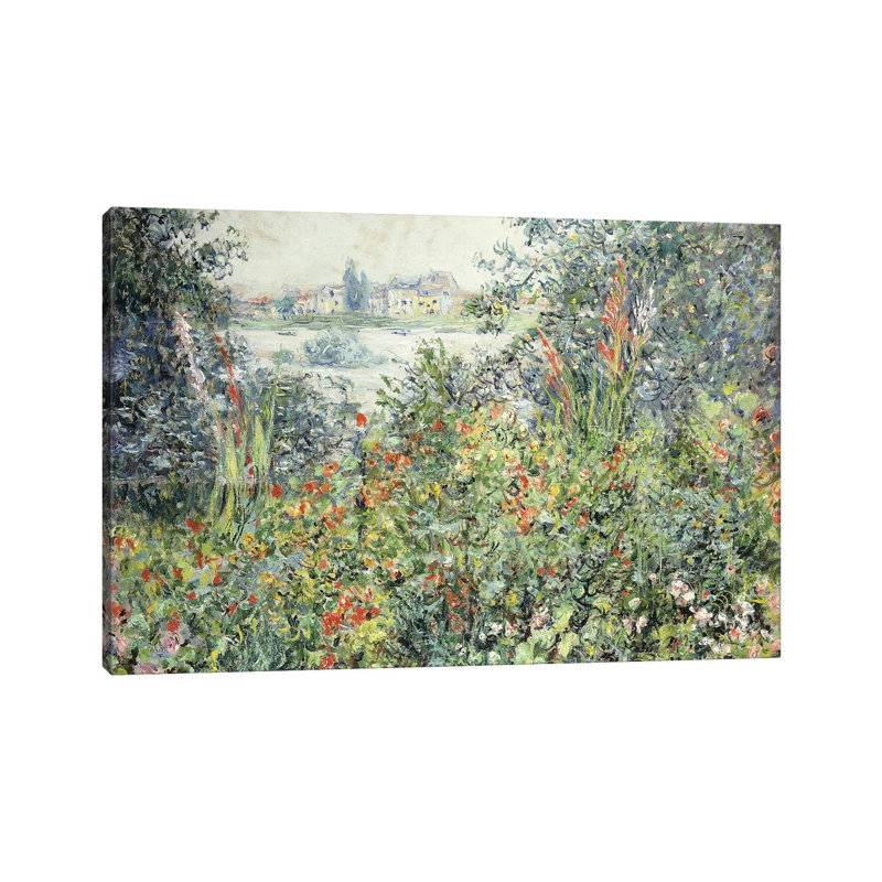 Flowers At Vetheuil; Fleurs A Vetheuil, 1881 by Claude Monet - Wrapped Canvas Painting, 101.6 cm H x 66.04 cm W x 1.91 cm D