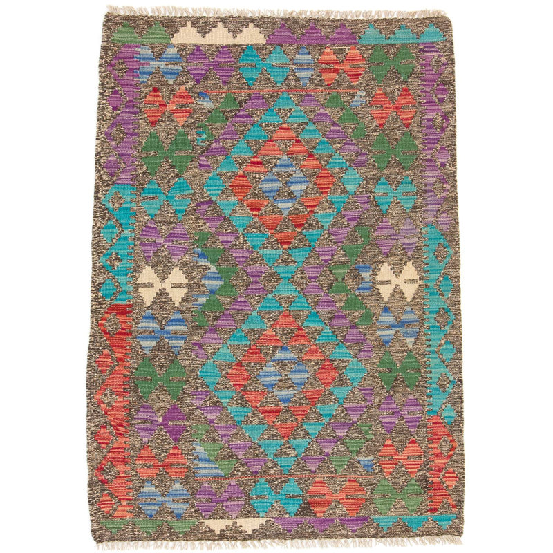 Geometric Hand Woven 84cm X 120cm Area Rug