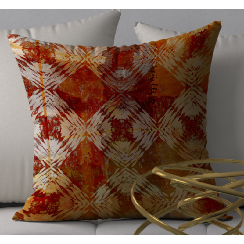Geometric Reversible Throw Pillow, 24" x 24"