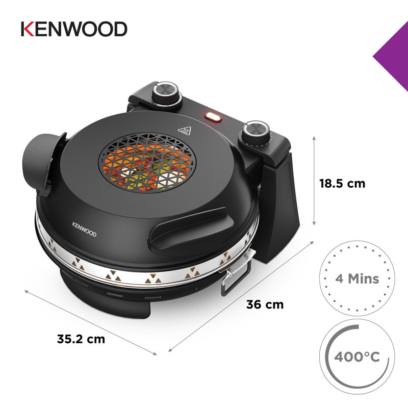 My Pizzeria Countertop Pizza Oven, Black