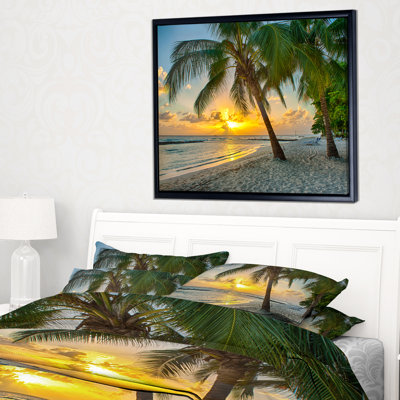 " Beach In Caribbean Island Of Barbados "