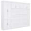 Grand lit en blanc avec rangement latéral et mécanisme pratique pour armoires murales pour grand lit-1987660532