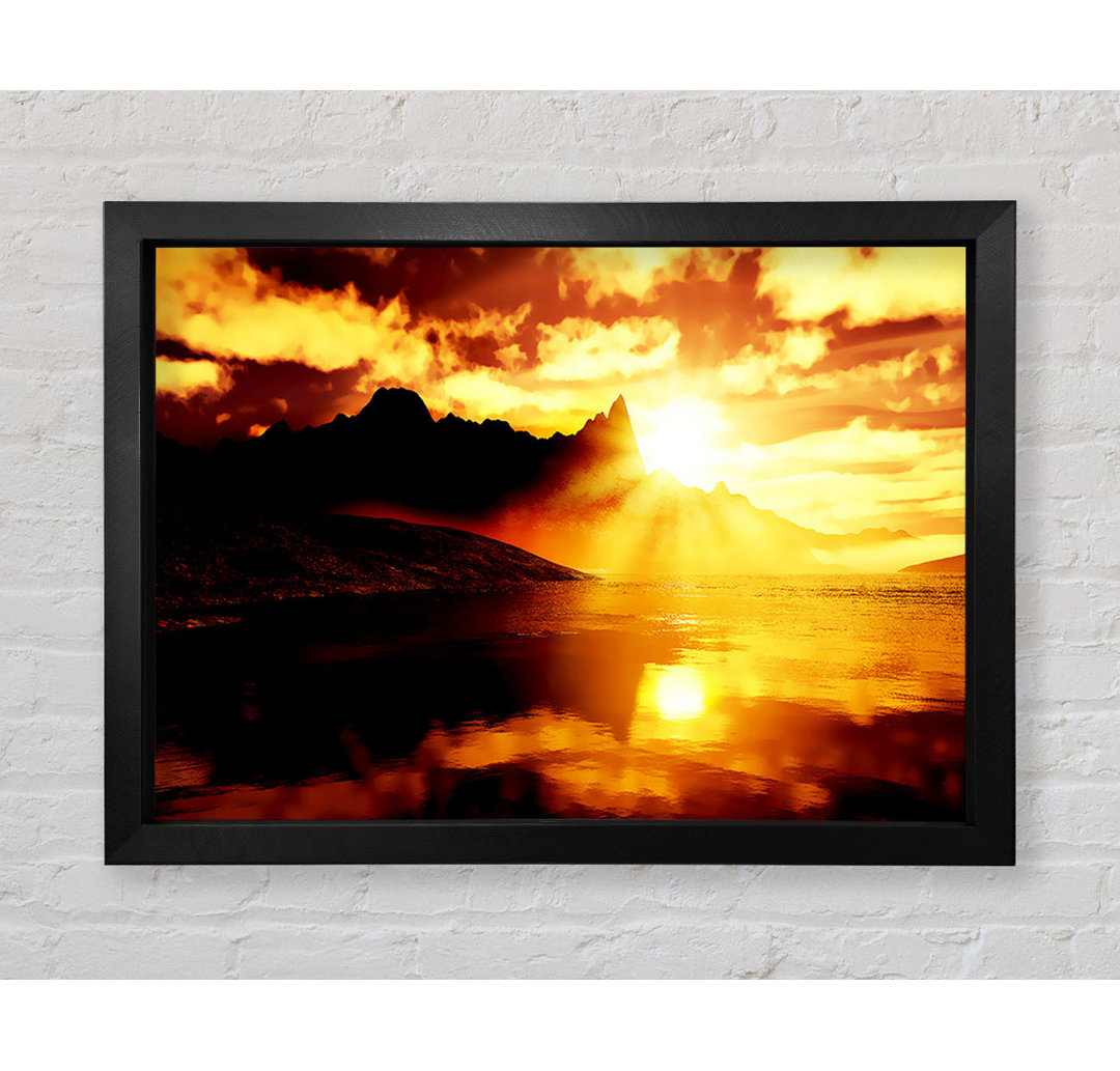 Gerahmtes Wandbild Sun Blaze Reflections