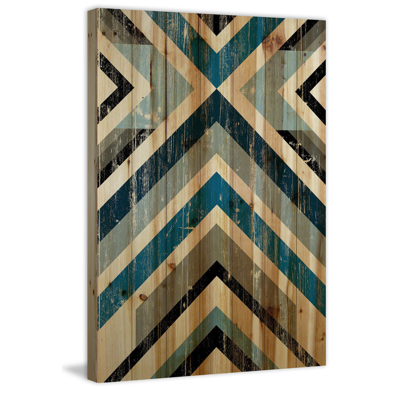 Escalade vees-impression sur bois, H 36 po x l 24 po x P 1,5 po