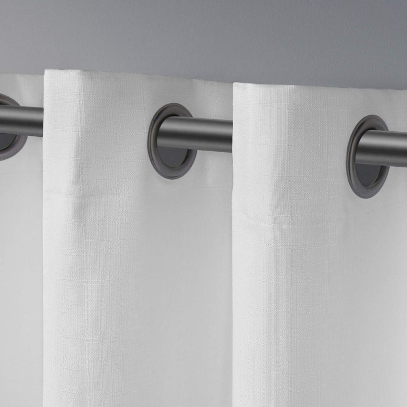 Semi Sheer Curtain Pair, 54" W x 84" L, White
