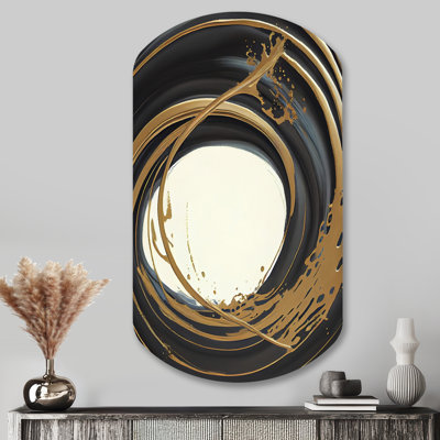 Bagimont - Abstract Spirals Asymmetrical Metal Wall Art, Modern Cylinder Metal Art Print