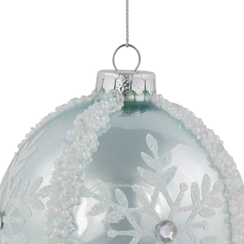 4 in. Glass Snowflakes Shatterproof Bauble