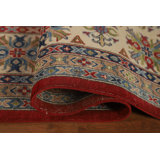 Red Geometric Kazak Oriental Large Rug 10x14