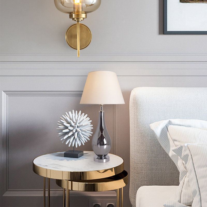 Lampe de table 28 po Vedika, gris