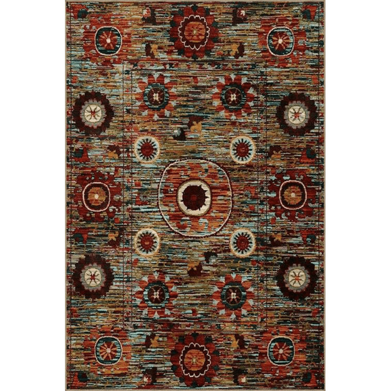 Tapis décoratif lavable à la machine multicolore, Rectangle 3 pi 3 po x 4 pi 11 po