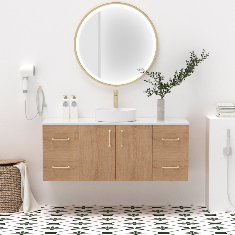 Ensemble de meuble-lavabo flottant simple 48 po avec lavabo 48 po