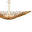 6 - Light Art Deco Vintage Gold Leaf Basket Sunburst Chandelier