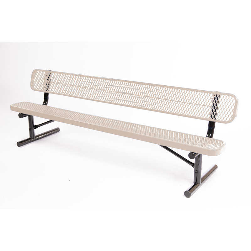 Banc de parc en plastique Myran, Brun clair