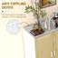 Buffet buffet, armoire de cuisine avec 2 portes en rotin et tablettes réglables-295626476