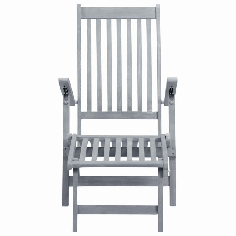 Abello 167cm Long Reclining Acacia Single Chaise