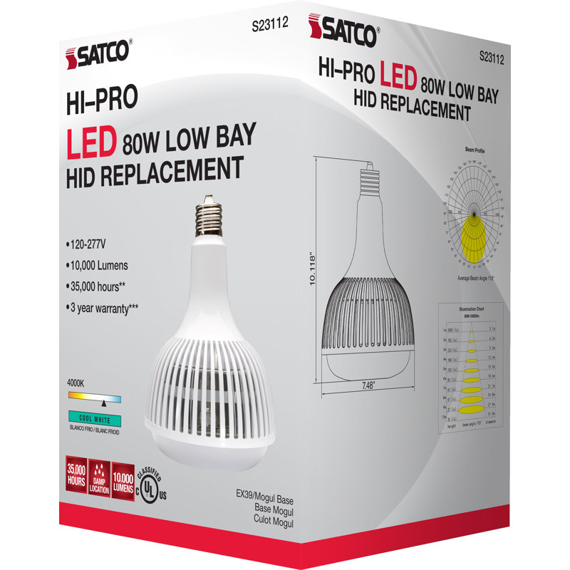 80 Watt LED Bulb, 4000K