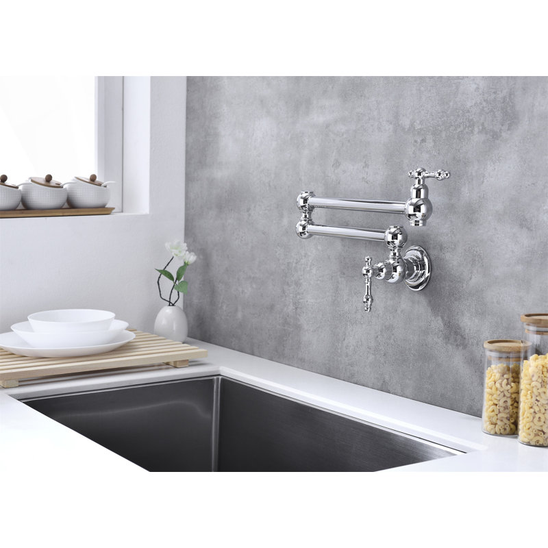 Wall Mount Folding Kitchen Pot Filler Faucet