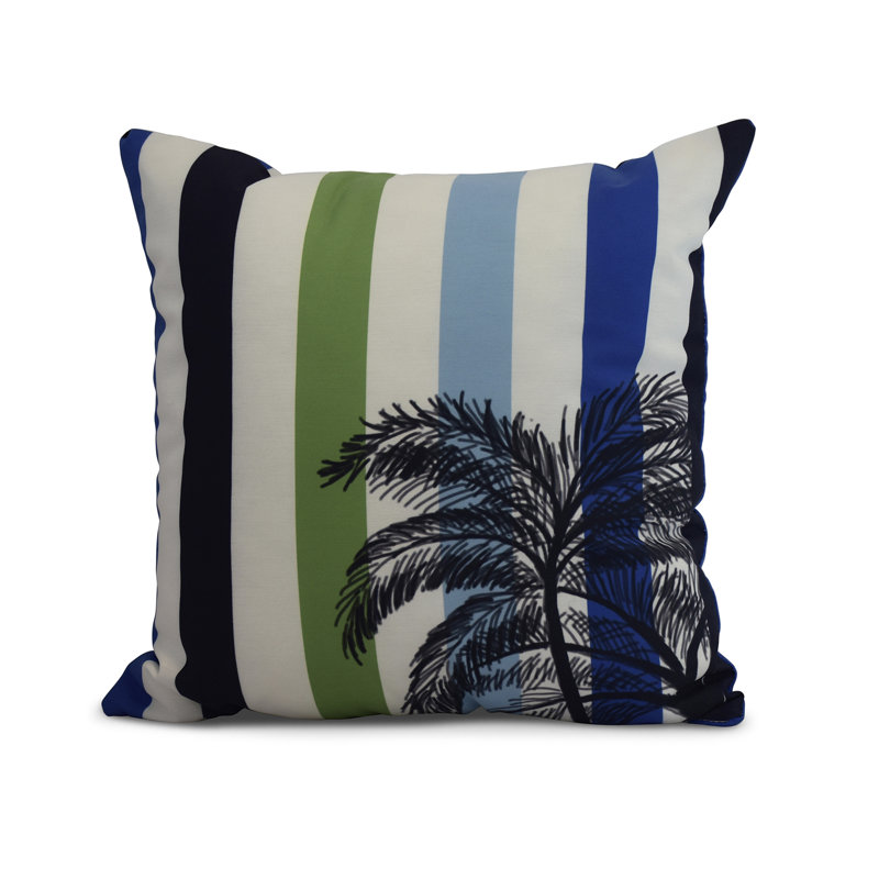 Housse de coussin d'extérieur carré cubique Flare Flare, Vert, 20 po x 20 po