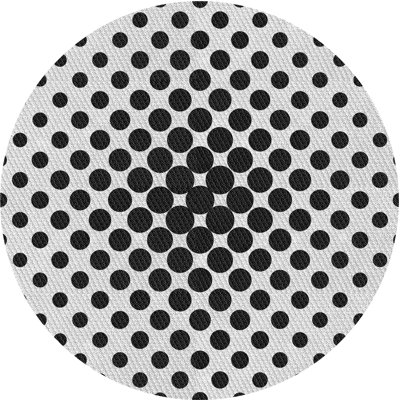 Tapis blanc/noir zone à motif