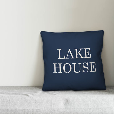 Textual Outdoor Throw Pillow