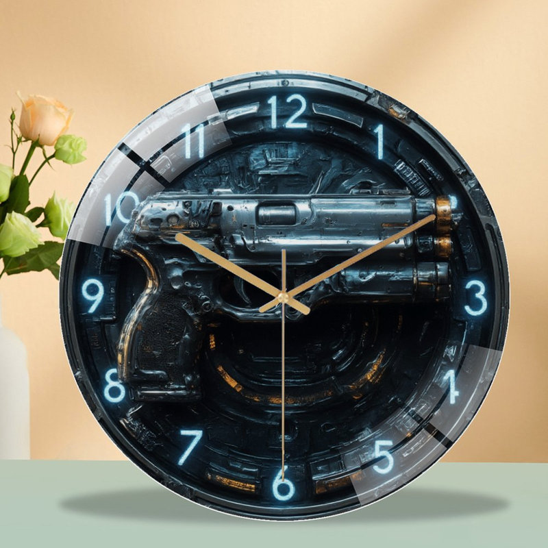 Horloge murale Gun