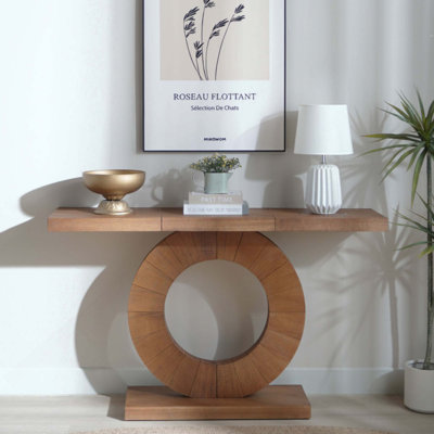 Console en bois à base circulaire Modern