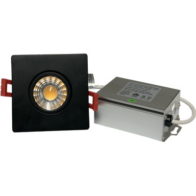 Ensemble d’éclairage encastré à del ultra-plat 4" universal cardan