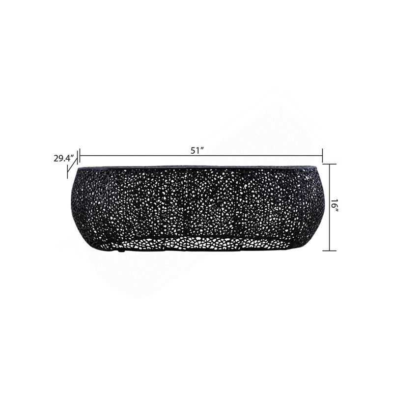 Table basse ovale noire, Noir