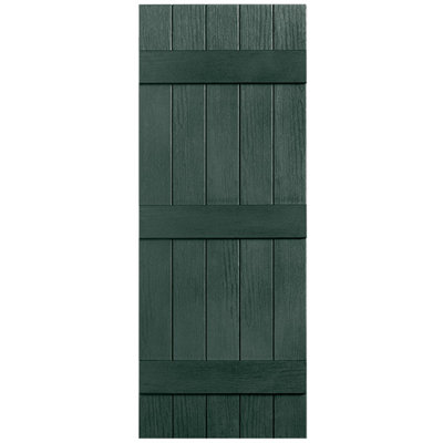 Three Batten, Five Board Closed Vinyl Shutters Pair