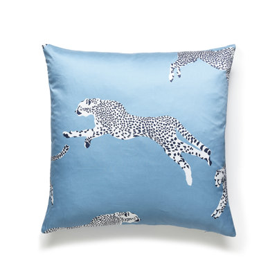 Leaping Cheetah Sahara Square Pillow Cover & Insert