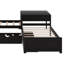 Lit plateforme simple en L avec lit gigogne, tiroir et bureau-79252899