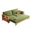 Canapé-lit modulaire en polyester vert avec rangement