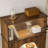 41.3" Tall Arched Accent Storage Cabinet with LED Lights & Glass Sliding Door 