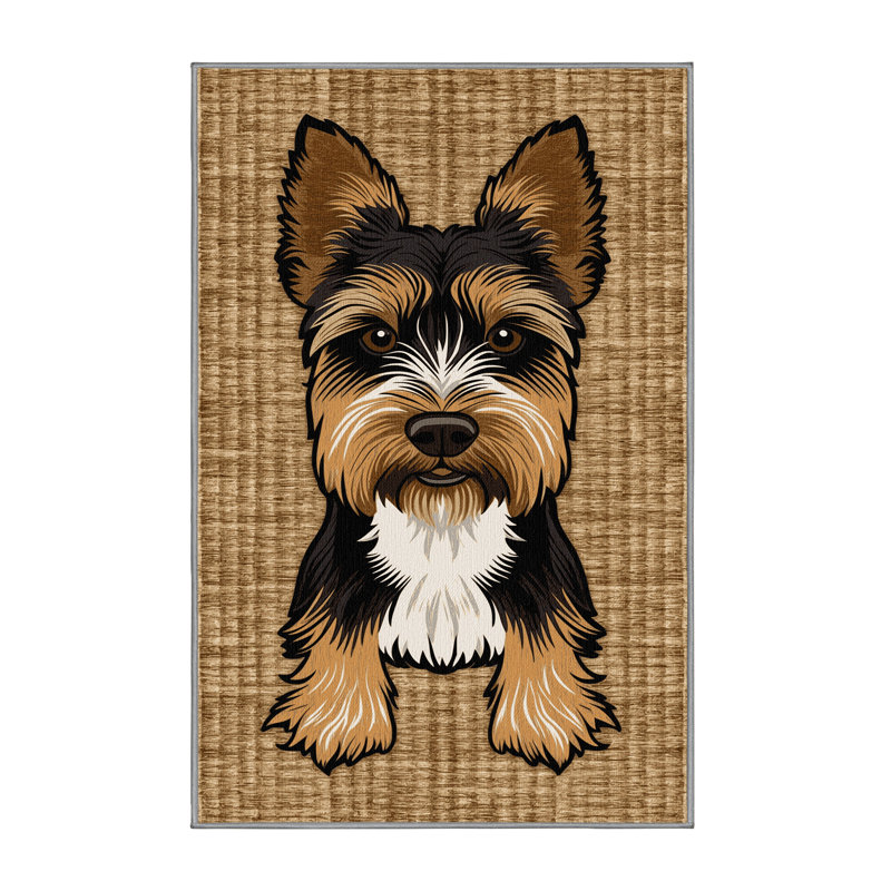  Tapis lavable pour chien Cairn Terrier, Rectangulaire 8 pi x 10 pi
