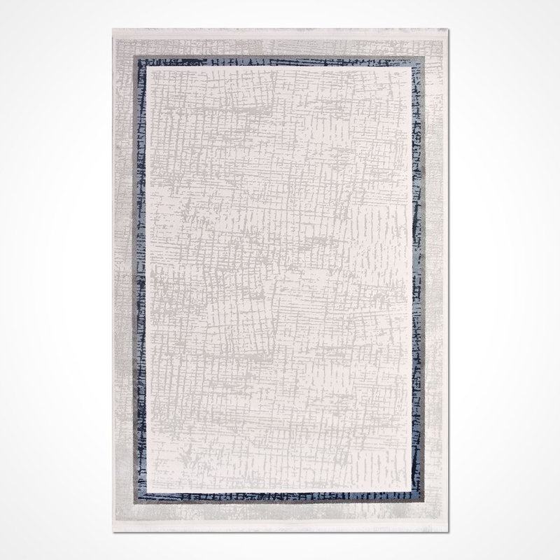 Tapis oriental beige / bleu lavable à la machine, Tapis de couloir 2 pi 8 po x 9 pi 11 po