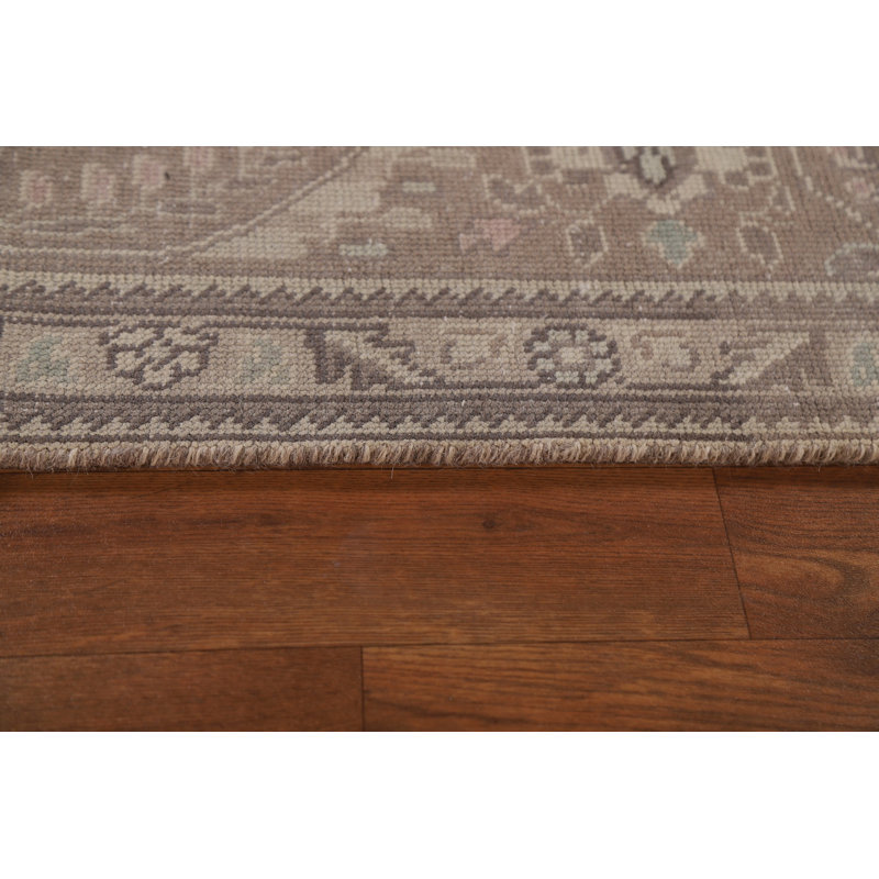 Tapis persan à motif discret délavé Tabriz fabriqué à la main 7 x 9