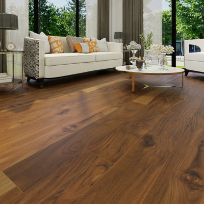 7.7 In. X 48 In. 9.5Mm Waterproof Hybrid Rigid Core Flooring With IXPE Pad AC4 Wear Layer